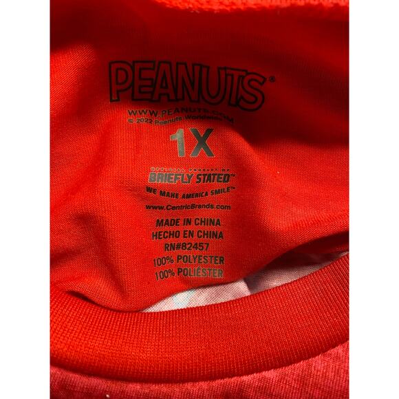 Peanuts Women's 1X Snoopy Winter Pajama Set Red Blue Christmas Gift Snowman New - Picture 4 of 7